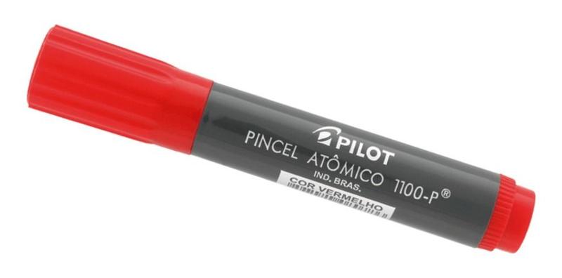 Imagem de Pincel Atômico Permanente Canetão Pilot Vermelho Kit 12