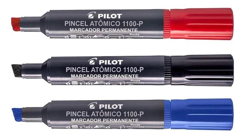 Pincel Atômico Permanente Canetão Pilot Vermelho Kit 5 Imagem de Pincel Atômico Permanente Canetão Pilot Vermelho Kit 5
