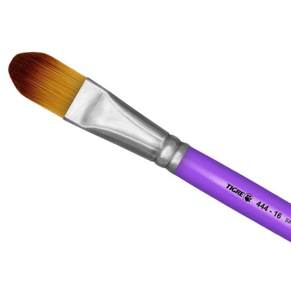 Pincel Filbert Língua De Gato - Referência 444 - Tigre 10 Imagem de Pincel Filbert Língua De Gato - Referência 444 - Tigre 10