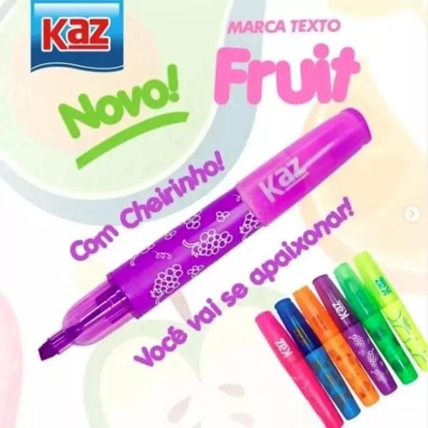 Imagem de Pincel Marca Texto 6 Cores Fruit Com Aroma Kaz