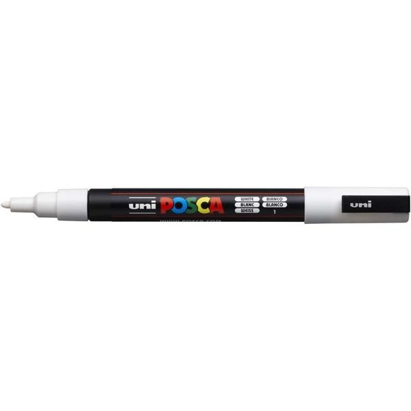 Imagem de Pincel marcador artesanato posca pc-3m fine line branco sertic