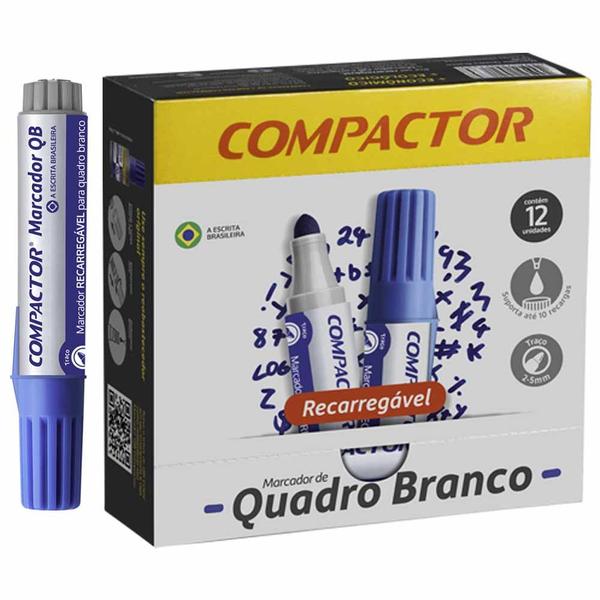 Imagem de Pincel Quadro Branco Compactor 12un + 2 Tinta Radex 500ml