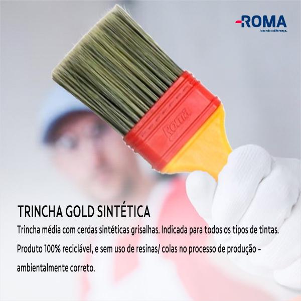 Imagem de Pincel Trincha Para Pintura 1.1/2 Pol Roma Ref 317 Kit C/24