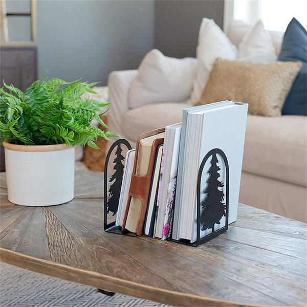 Imagem de Pine And Cypress Metal Bookends, Creative Office Bookends,