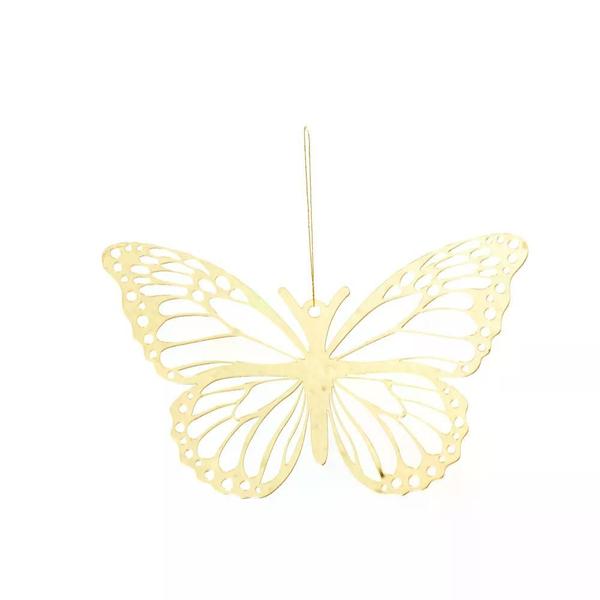 Imagem de Pingente decorativo borboleta vazada ouro 10cm