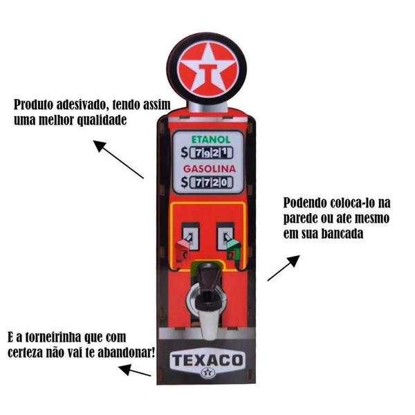 Imagem de Pingometro Posto Combustível De Parede Decorativo - Texaco