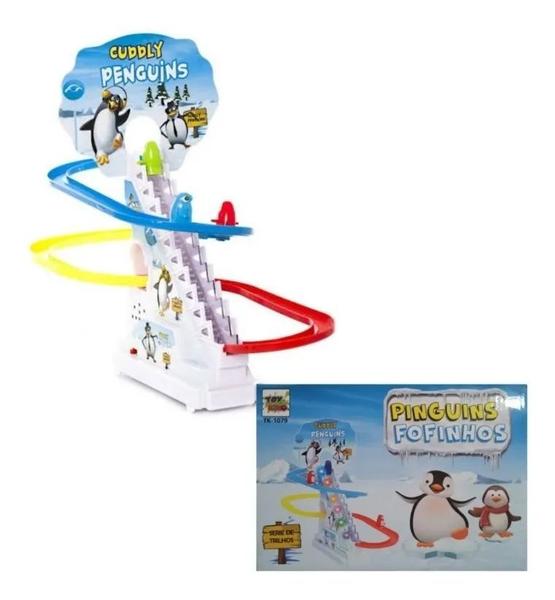 Pinguim Brinquedo Pista Musical Pinguim Escorregador Escada A Pilha - Max Mídia Imagem de Pinguim Brinquedo Pista Musical Pinguim Escorregador Escada A Pilha