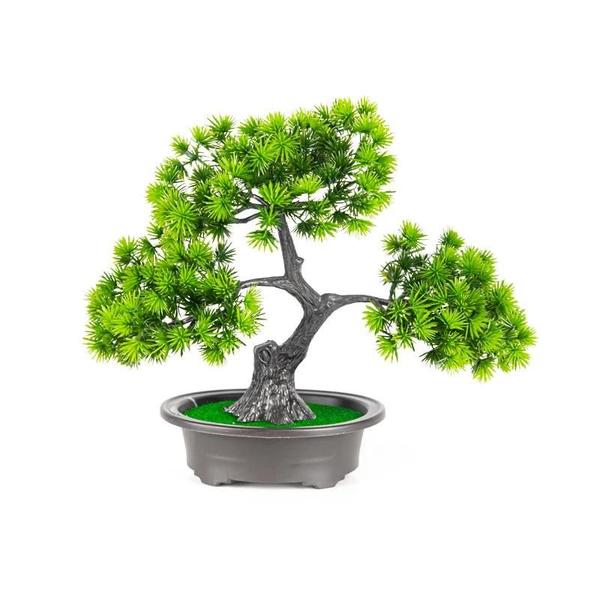 Imagem de Pinheiro Artificial Bonsai 27cm - Árvore Decorativa para Mesa