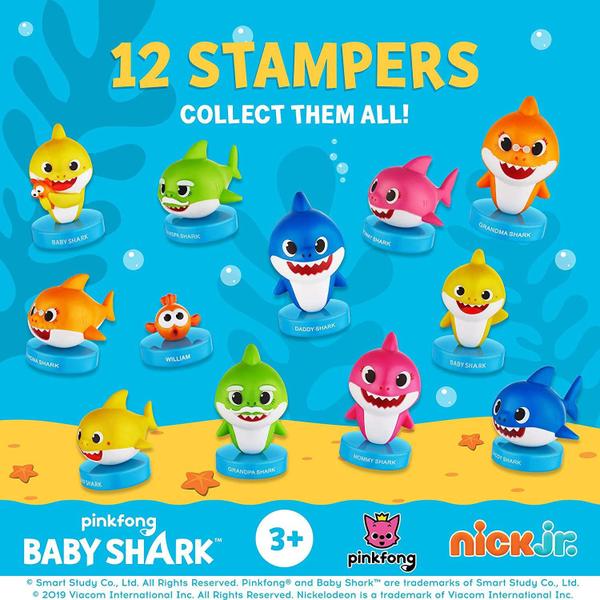 Imagem de Pinkfong Baby Shark Stampers 5pk Avós Família Set Bolo