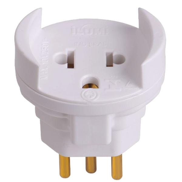 Imagem de Pino Adaptador 2P + T Bipolar 10A 250V Cinza - 1209 - ILUMI