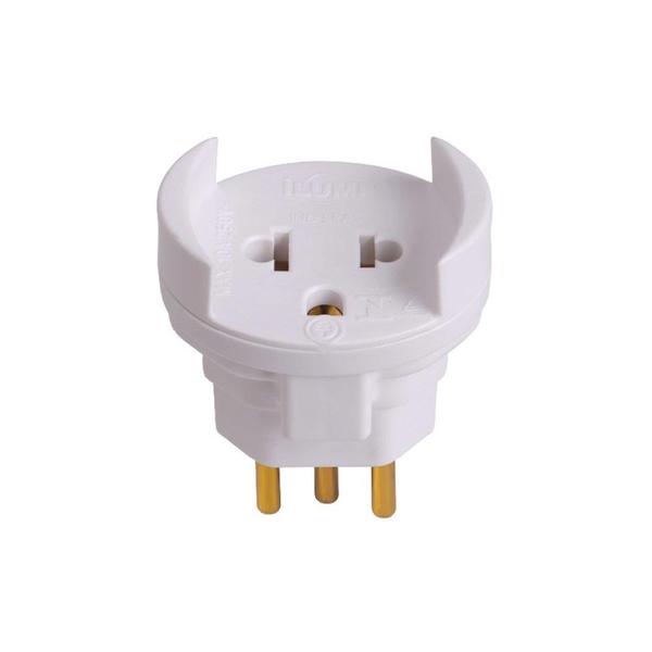 Imagem de Pino Adaptador Universal Ilumi 2p+T 10a/250v Branco 25x1 Sm