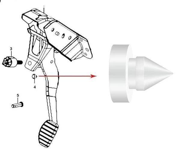 Imagem de Pino Suporte Bucha Reforçada Pedal Freio Interruptor Civic