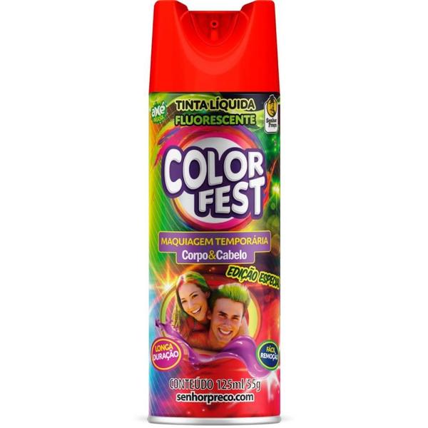 Imagem de Pinta Cabelo 125ML Color FEST Vermelho Fluo CX.C/24