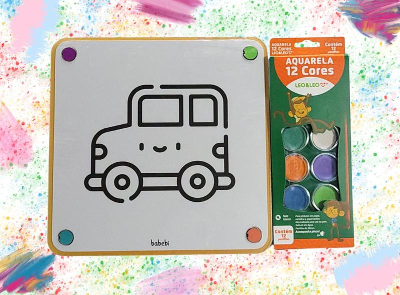 Imagem de Pinte e Apague Aquarela Babebi Brinquedo Infantil Educativo