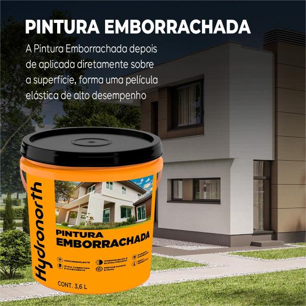 Imagem de Pintura Emborrachada Elástica 3,6l Impermeabiliza Paredes