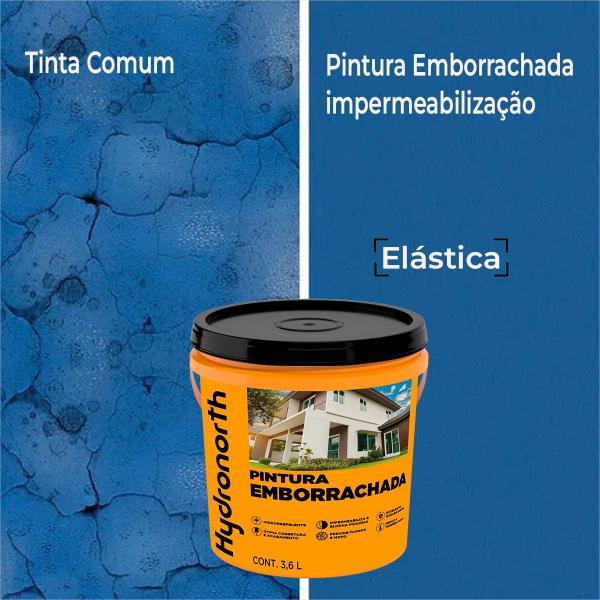 Imagem de Pintura Emborrachada Elástica 3,6l Impermeabiliza Paredes