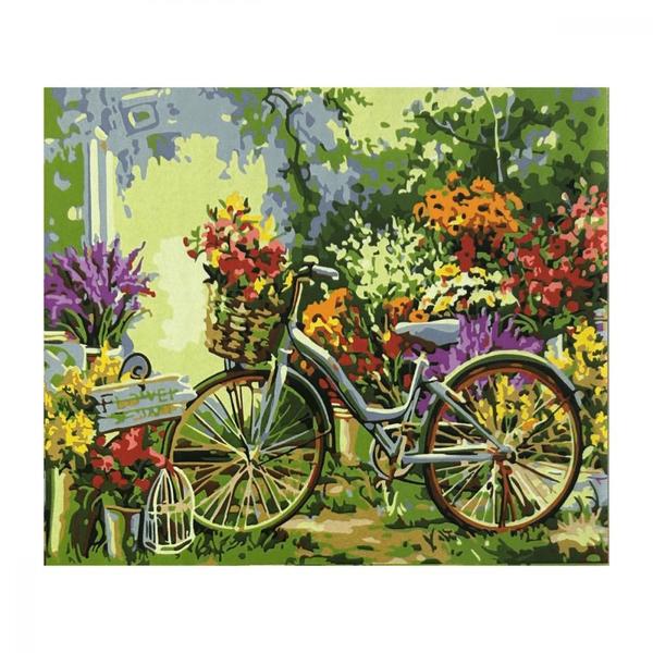 Imagem de Pintura Numerada Arte Terapia 40X50cm Bicicleta no Campo