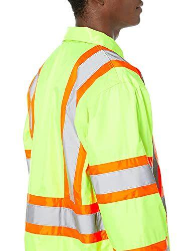 Imagem de Pioneer High Visibility, Lightweight, Waterproof Safety Rain Suit, Fita Reflexiva, PVC poliéster, amarelo/verde, unissex, M, V1080160U-M