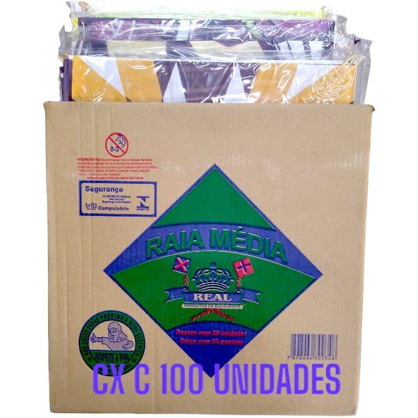 Pipa Raia Média 39x39cm Caixa com 100 Unidades - Real Seda Imagem de Pipa Raia Média 39x39cm Caixa com 100 Unidades