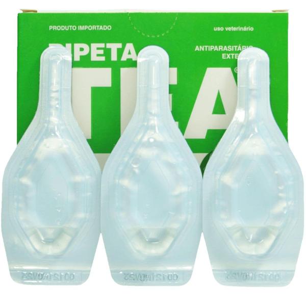 Imagem de Pipeta Tea 0,5 ml Antiparasitário Contra Pulgas P/ Gatos de até 4 Kg C/ 3 unid. Kit C/ 2 Cxs