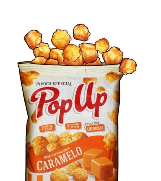 Pipoca Pop Up sabor Caramelo 50g Especial - Kit 5un - Mor Imagem de Pipoca Pop Up sabor Caramelo 50g Especial - Kit 5un