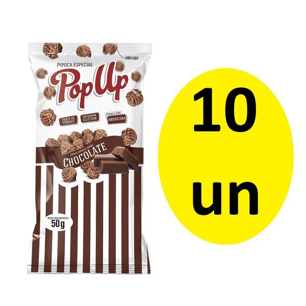 Imagem de Pipoca Pop Up sabor Chocolate 50g Especial - Kit 10 un