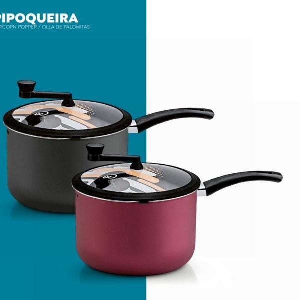Pipoqueira Antiaderente Cereja Premium 4,7L - Panelux Imagem de Pipoqueira Antiaderente Cereja Premium 4,7L - Panelux