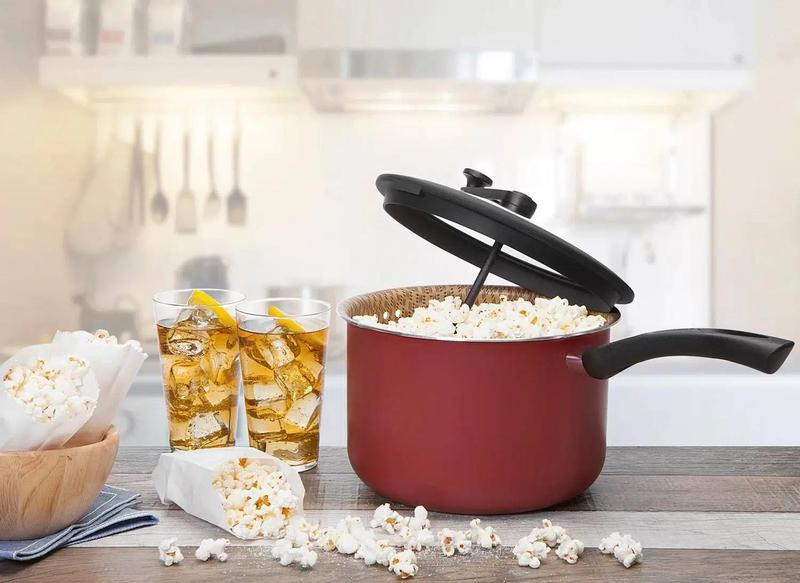Pipoqueira Antiaderente Cereja Premium 4,7L - Panelux Imagem de Pipoqueira Antiaderente Cereja Premium 4,7L - Panelux