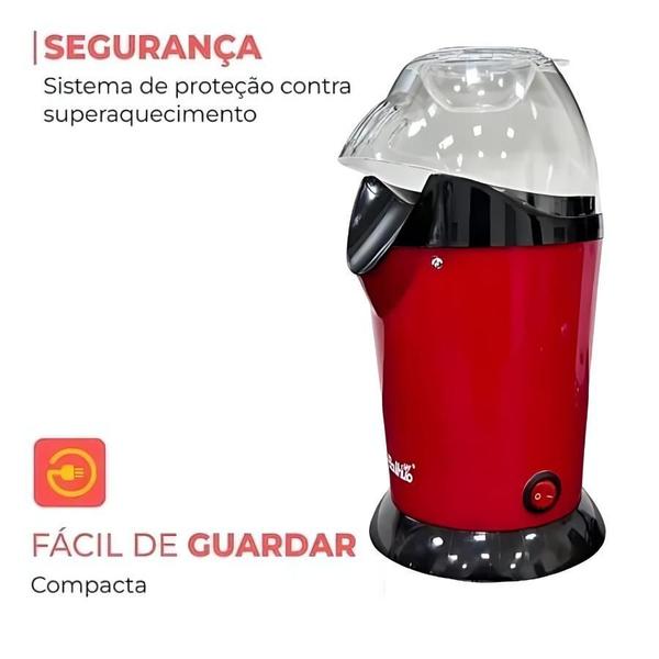 Pipoqueira Elétrica 1200W 110V - Pipoca Saudável Em Casa - MR Imagem de Pipoqueira Elétrica 1200W 110V - Pipoca Saudável Em Casa