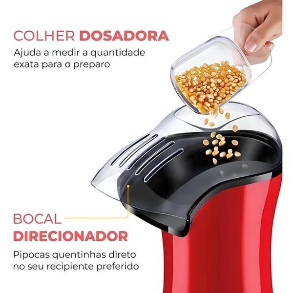 Pipoqueira Elétrica 1200W 110V - Pipoca Saudável Em Casa - MR Imagem de Pipoqueira Elétrica 1200W 110V - Pipoca Saudável Em Casa