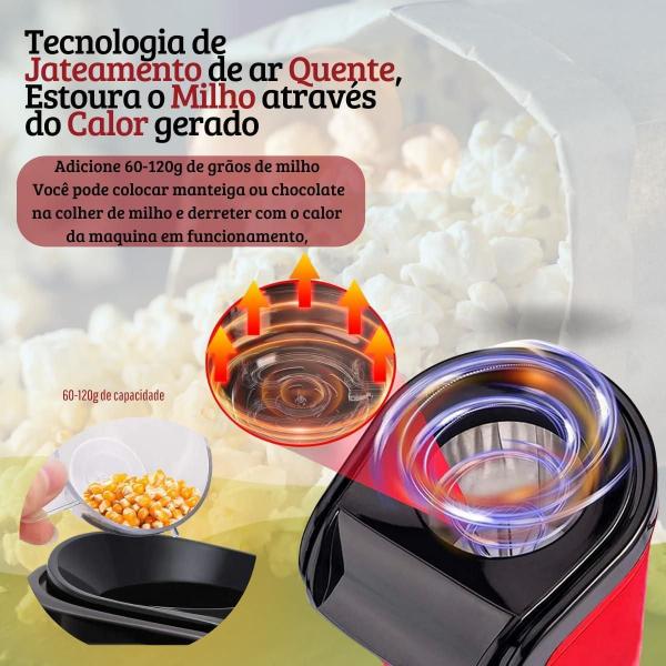 Imagem de Pipoqueira Elétrica Ar Quente Automática Livre De Colesterol