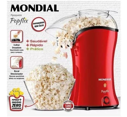 Imagem de Pipoqueira elétrica Mondial Popflix PP-03 ar quente vermelho 1200W 127V