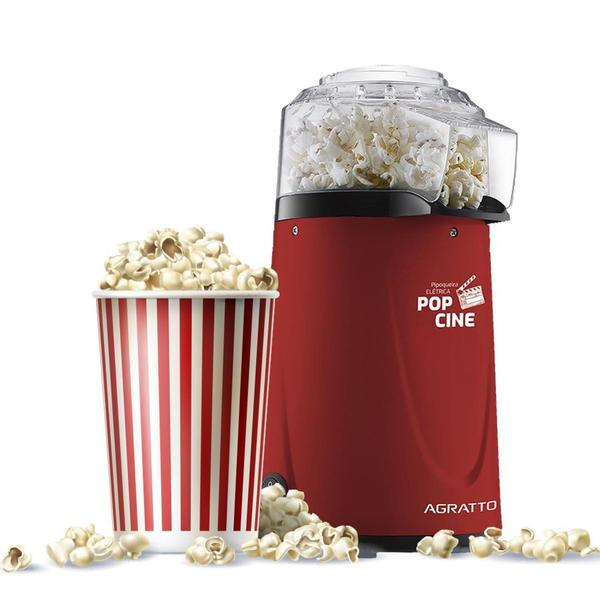 Pipoqueira elétrica pop cine manteiga vermelha agratto 220v Imagem de Pipoqueira elétrica pop cine manteiga vermelha agratto 220v