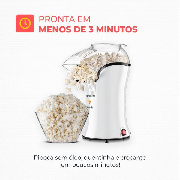 Imagem de Pipoqueira Elétrica Popflix Mondial 1200w Branco Pp-04 127v