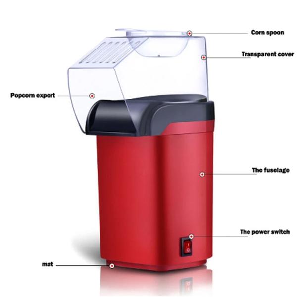 Imagem de Pipoqueira Elétrica Pra Fazer Pipoca Sem Óleo Mini Máquina