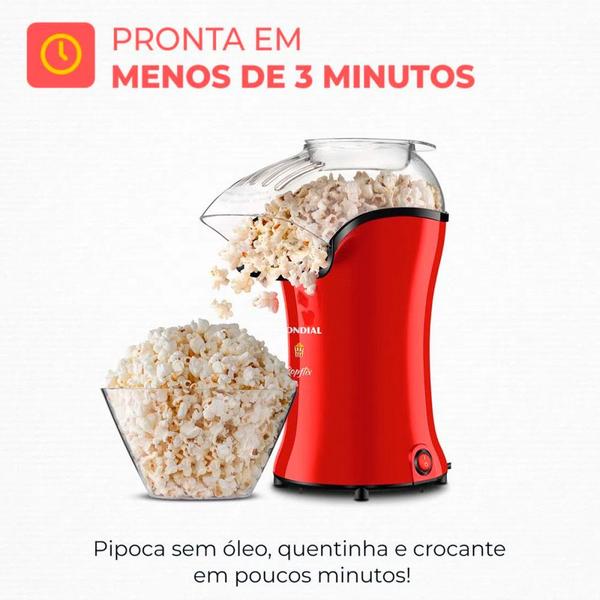 Imagem de Pipoqueira Popflix Mondial Vermelho 1200W 127V - PP-03