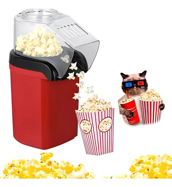 Imagem de Pipoqueira sem Óleo Ar Quente Elétrico Máquina fazer PopCorn