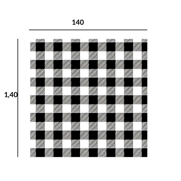 Imagem de Piquenique toalha para ar livre Quadrada 140x140 4 Lugares