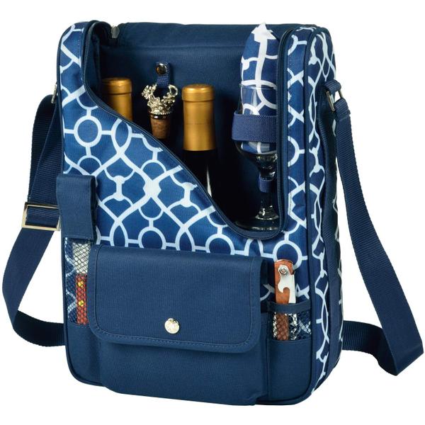 Piquenique Wine Carrier no Ascot Deluxe com taças para dois azuis - Picnic at Ascot Imagem de Piquenique Wine Carrier no Ascot Deluxe com taças para dois azuis