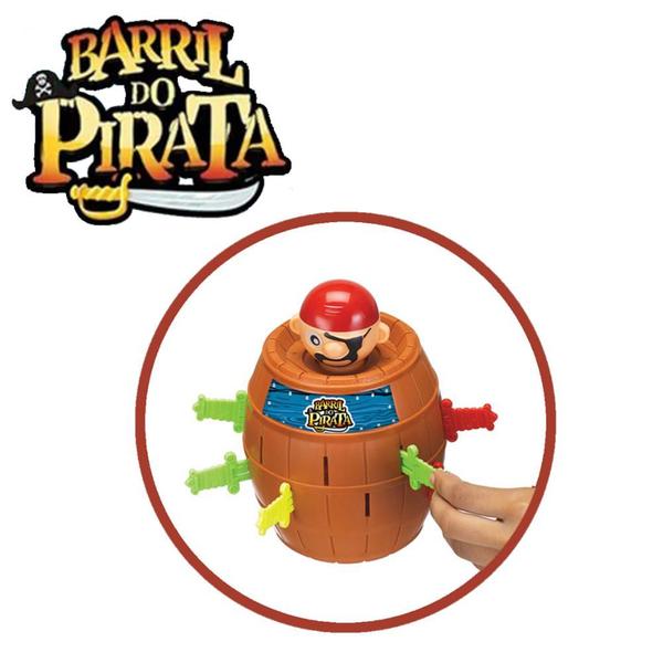 Imagem de Pirata Novo Jogo Mesa Pula Barril Brinquedo Infantil Criança