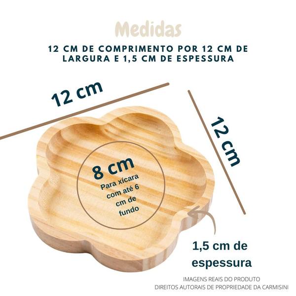 Imagem de pires para xicara de Madeira