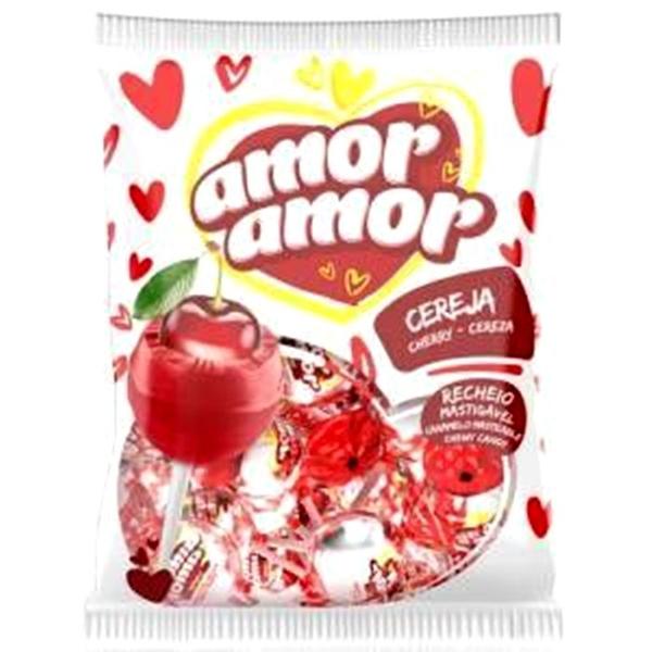 Imagem de Pirulito Amor Amor Cereja 480g - Neugebauer