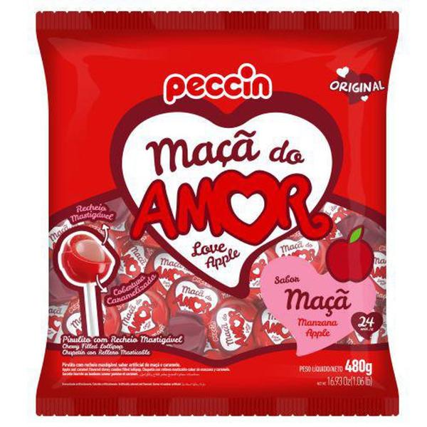 Imagem de Pirulito amor maça 480g peccin