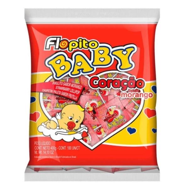 Imagem de Pirulito Baby Coração Vermelho 200Gr - Florestal