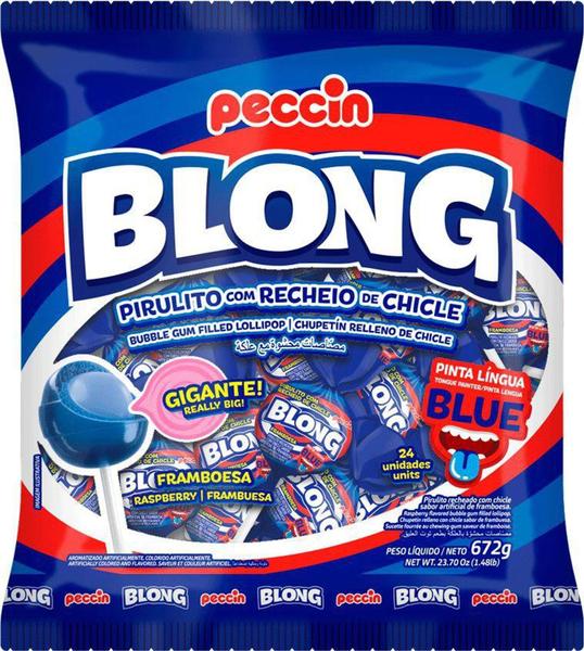 Imagem de Pirulito blong blue gigante c/24 672g peccin