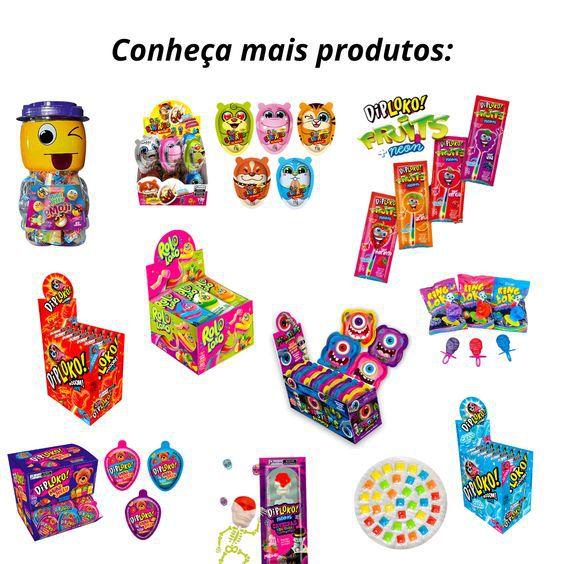 Imagem de Pirulito Blueberry, Uva e Morango Ring Loko Kit 3 Displays