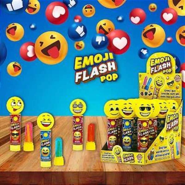 Pirulito Com Luz Emoji Flash Kit 6 Unidades - Kids Zone Imagem de Pirulito Com Luz Emoji Flash Kit 6 Unidades