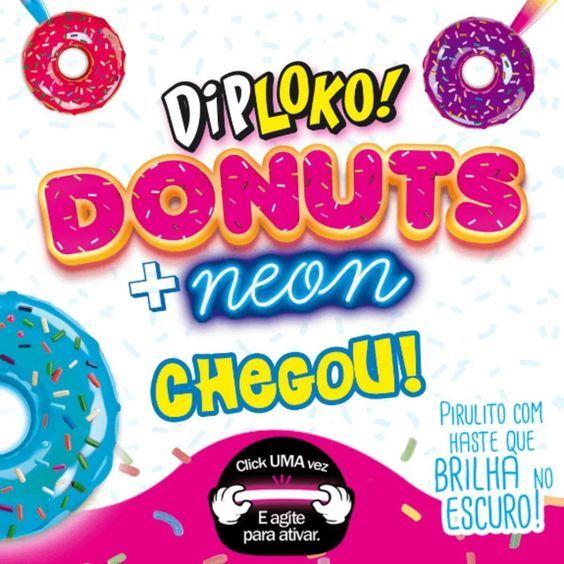 Imagem de Pirulito Donuts com Cabo Neon Ideal para Festas e Lembrancinhas