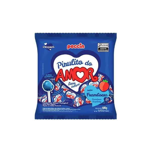 Pirulito Framboesa Do Amor Peccin - Pacote 480G Imagem de Pirulito Framboesa Do Amor Peccin - Pacote 480G