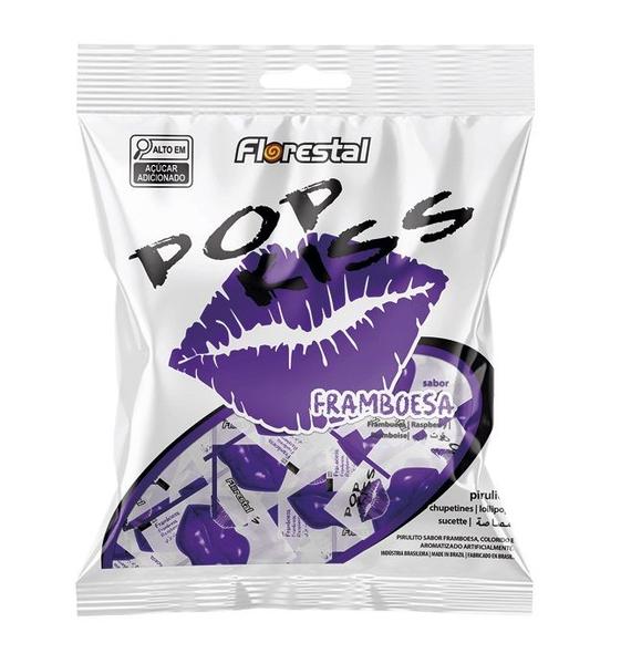 Imagem de Pirulito Pop Kiss Sabor Framboesa 120g -  Florestal